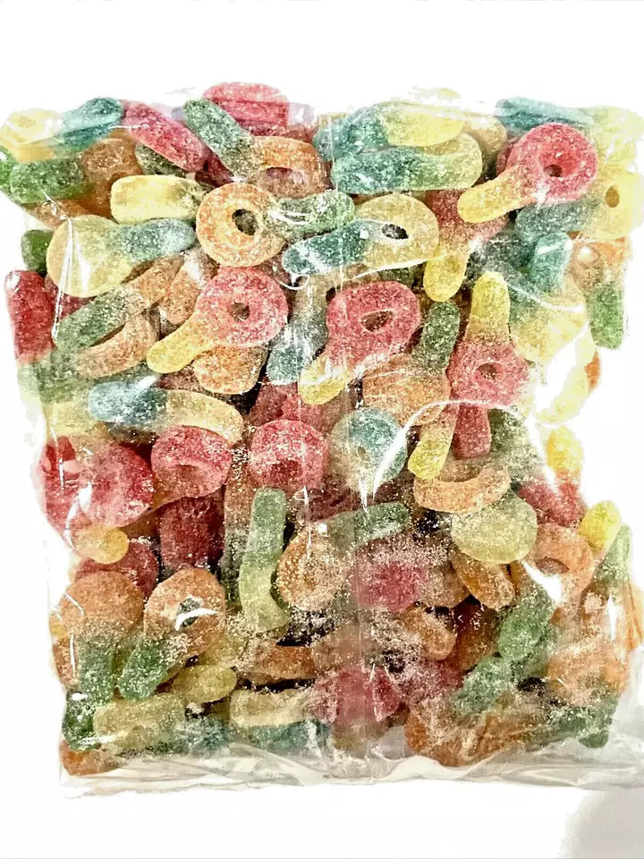 1kg Halal Fizzy Sour Jelly Mixed Dummies Aladdins Sweets