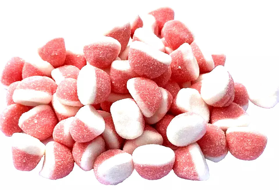 1kg Halal Fizzy Sour Jelly Pink Strawberry Kisses | Aladdins Sweets