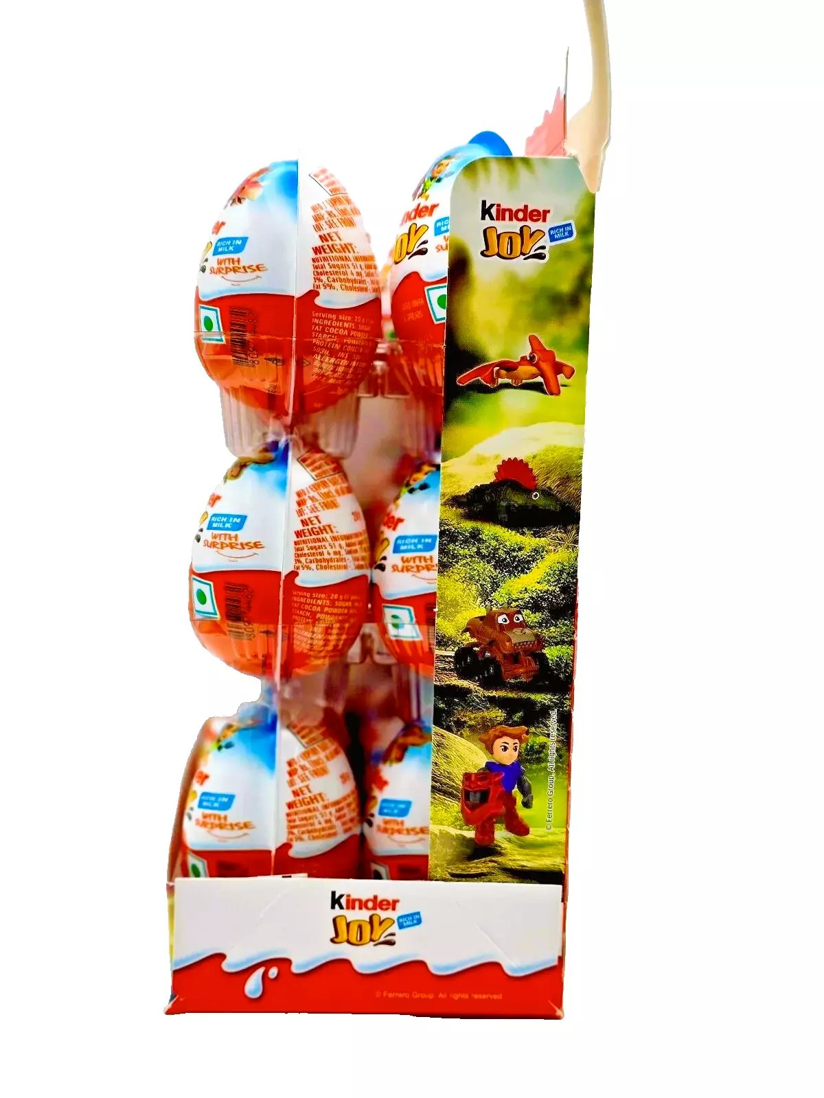 Kinder Joy Dinosaur Adventure 20g (Expiry 15/06/2025) | Pack of 24 I Chocolate Surprise Egg Easter