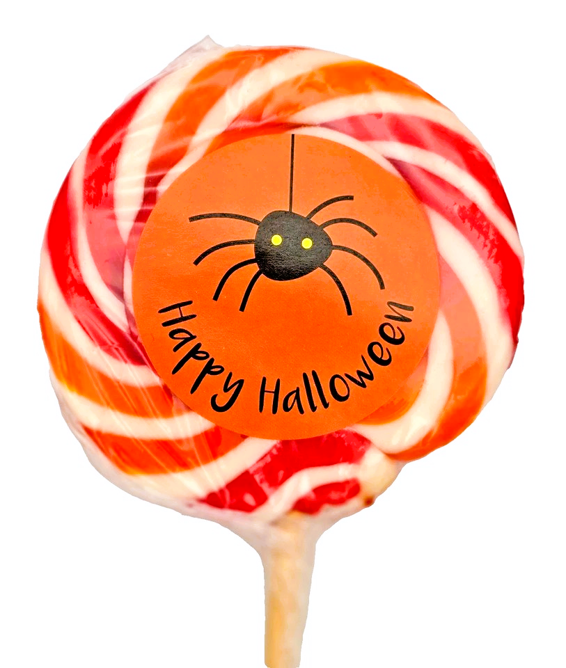 Halloween Lollipops Large Fruity Trick or Treat Lollies - Halal Vegan Vegetarian Candy Sweets