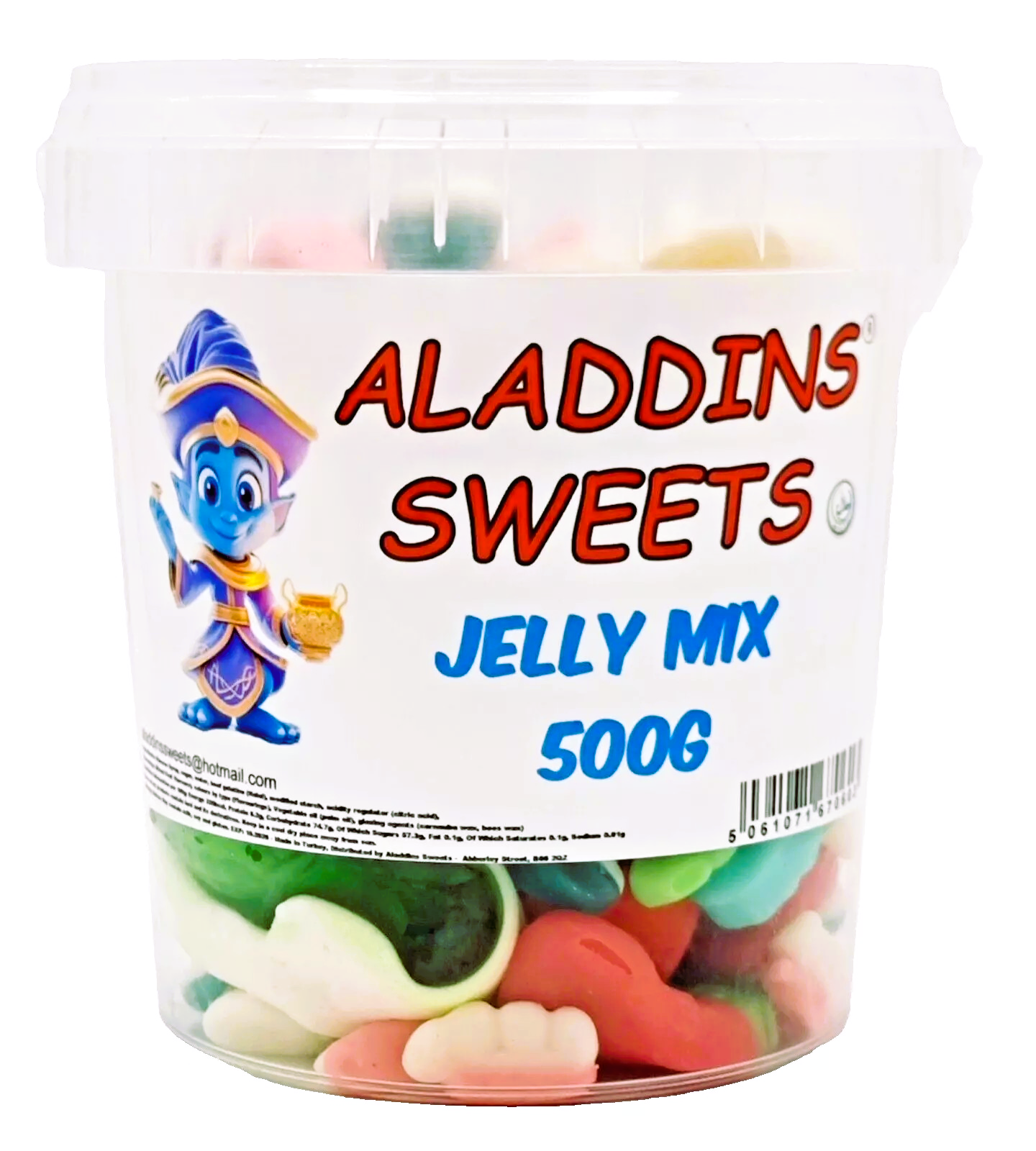 500g Jelly Pick n Mix, Halal Aladdins Sweets Tub - Assortment of Jellies