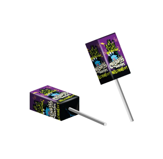 30 x 10g Sour Chewbies Duo Pops - Assorted Flavours - Retro Drumstick - Chewy Lollipops -