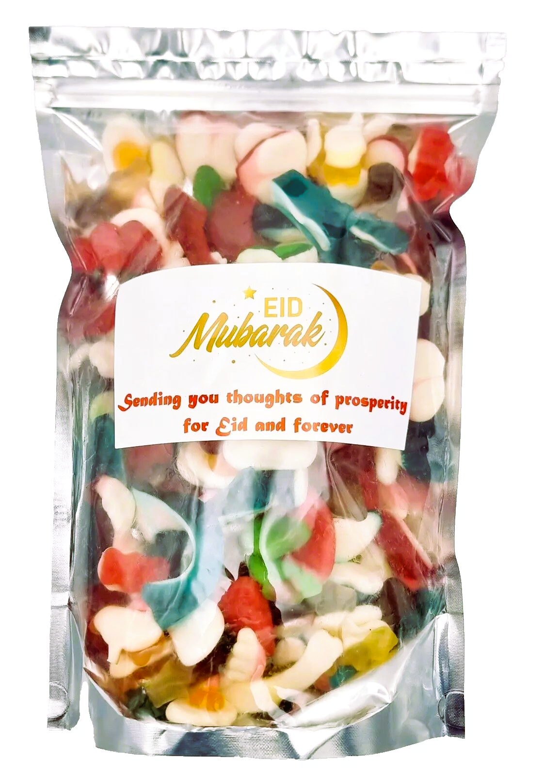 Eid Mubarak 1kg Pick N Mix Retro Sour Fizzy Gift Pouch Halal Jelly Snack Sweets