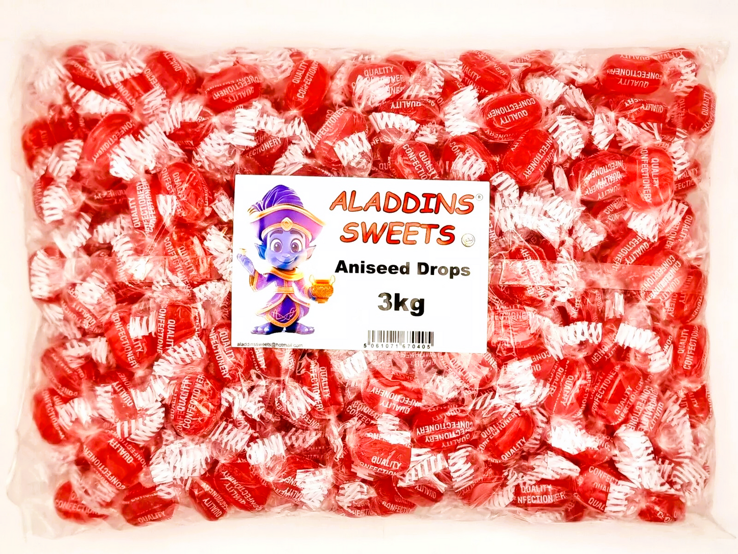 Aniseed Drop Boiled Sweets - Pick N Mix 1kg 3kg 500g Tub Candy - Aladdins Sweets Bulk Buy
