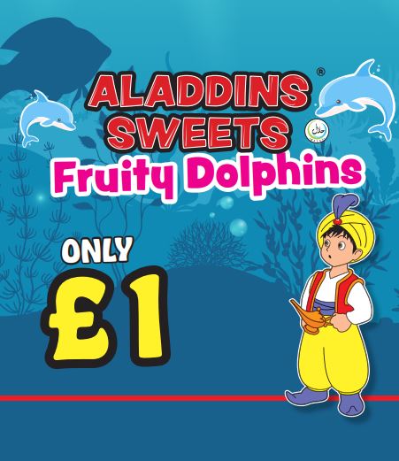 Fruity Dolphins Jellies Pack Of 12 | Aladdins Sweets