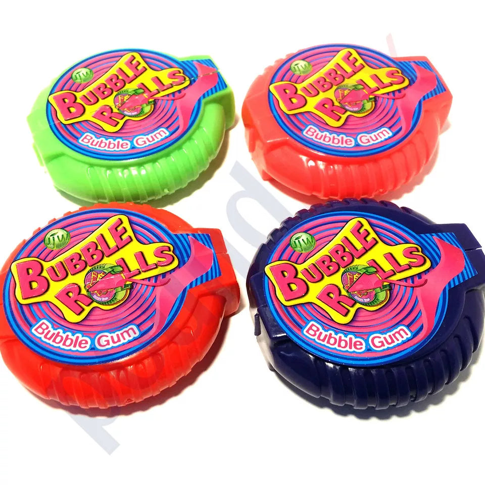 Pack of 24 Halal MINI BUBBLEGUM ROLLS Fruit Flavoured Jellyman