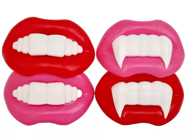 Pack of 60 Halal Dummies Vampire Novelty Sweet Rock Lollipops Vegan