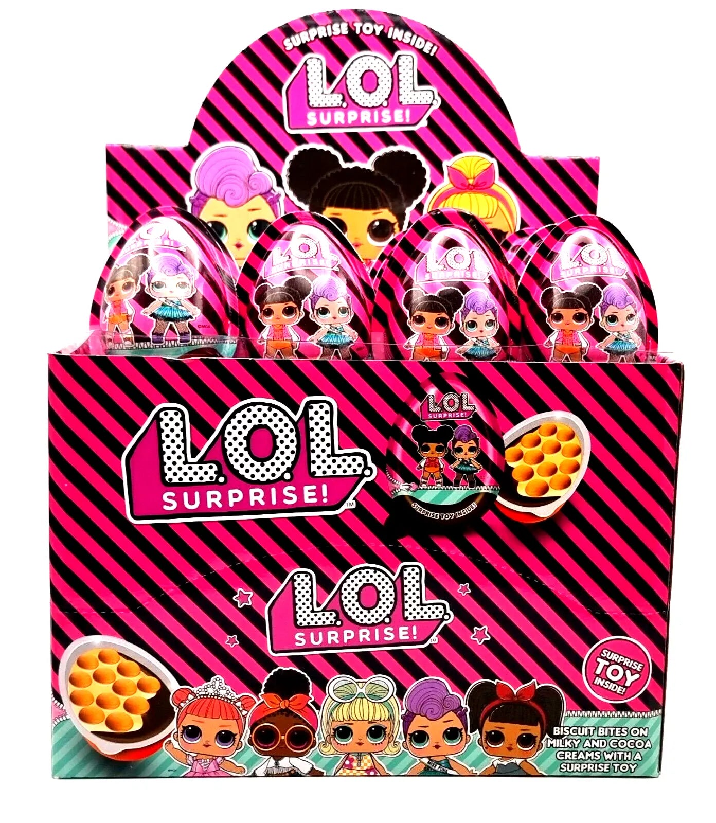 PACK OF 24 L.O.L SURPRISE CHOCOLATE EGGS WITH TOY HALAL