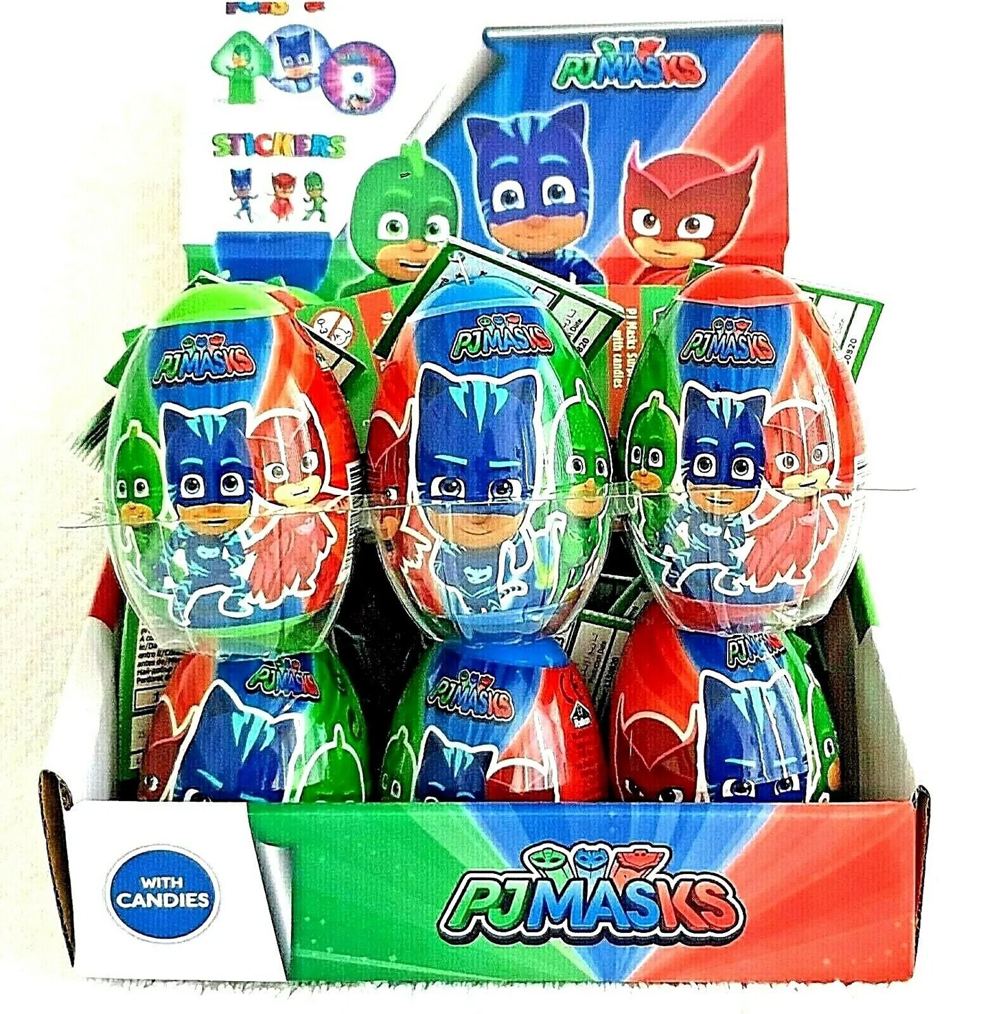 PACK OF 18 HALAL SURPRISE EGGS PJ MASKS RELKON