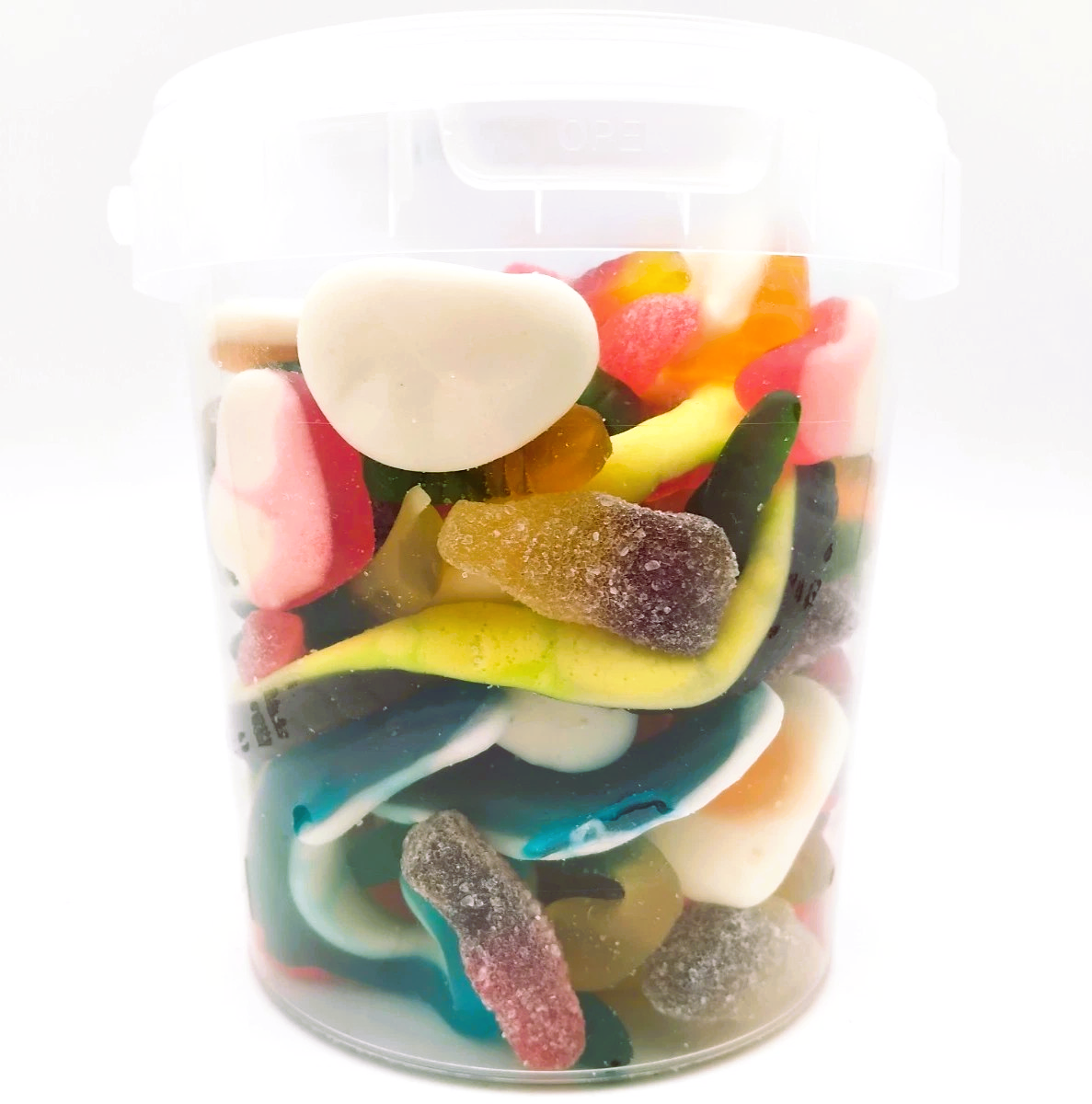 500g Jelly & Fizz Mixture - Sour Jellies Pick n Mix, Halal Aladdins Sweets Tub - Assorted Jellies