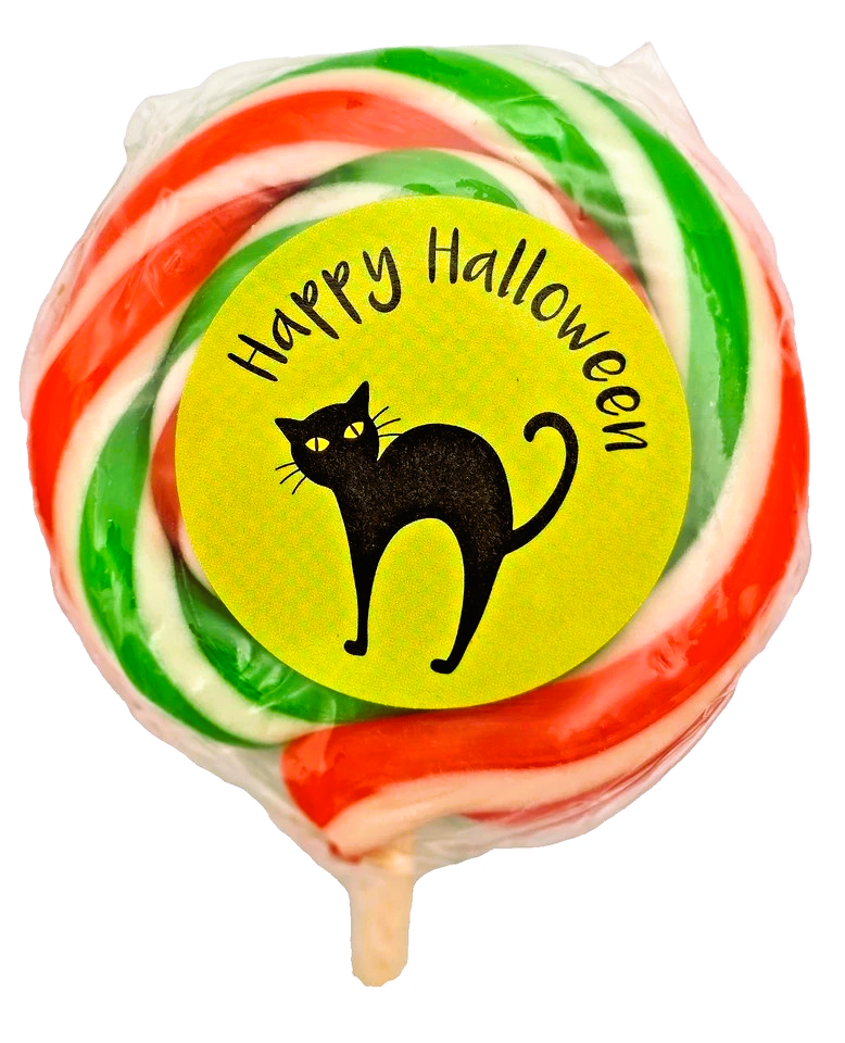 Halloween Lollipops Large Fruity Trick or Treat Lollies - Halal Vegan Vegetarian Candy Sweets