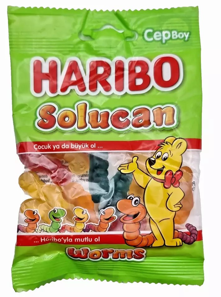 Pack of 24 Halal Haribo Goldbears, Happy Cola, Worms, Starmix 30g bags (short expiry date)