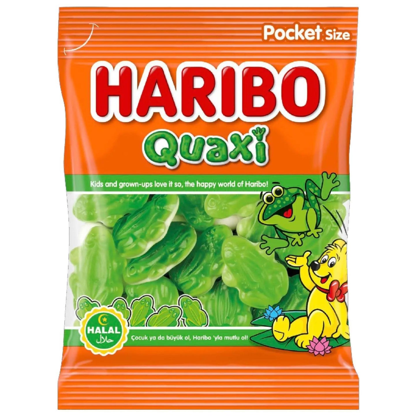 Haribo Quaxi Frog shaped Halal Sweet Gummy Jellies 100g bags