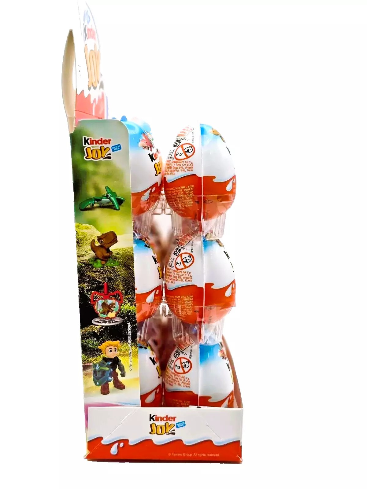 Kinder Joy Dinosaur Adventure 20g (Expiry 15/06/2025) | Pack of 24 I Chocolate Surprise Egg Easter