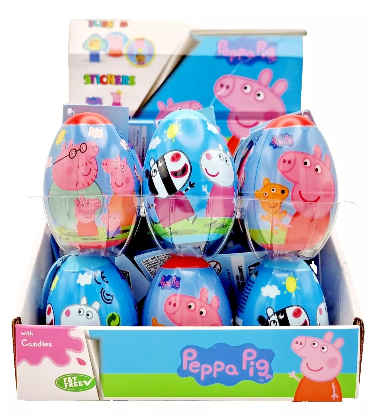 PACK OF 18 PEPPA PIG HALAL SURPRISE EGGS