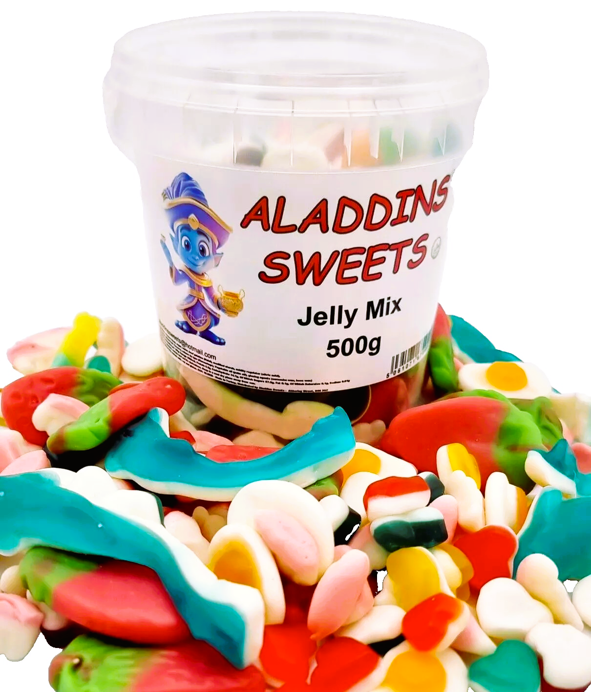500g Jelly Pick n Mix, Halal Aladdins Sweets Tub - Assortment of Jellies