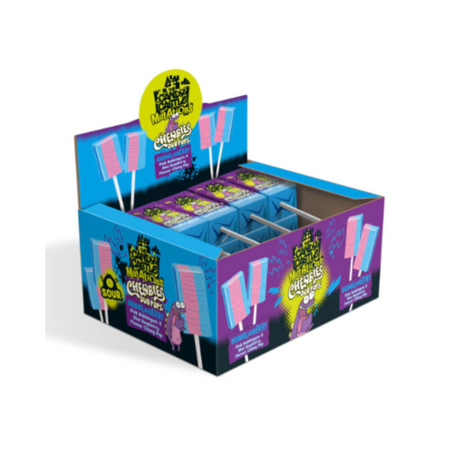 30 x 10g Sour Chewbies Duo Pops - Assorted Flavours - Retro Drumstick - Chewy Lollipops -