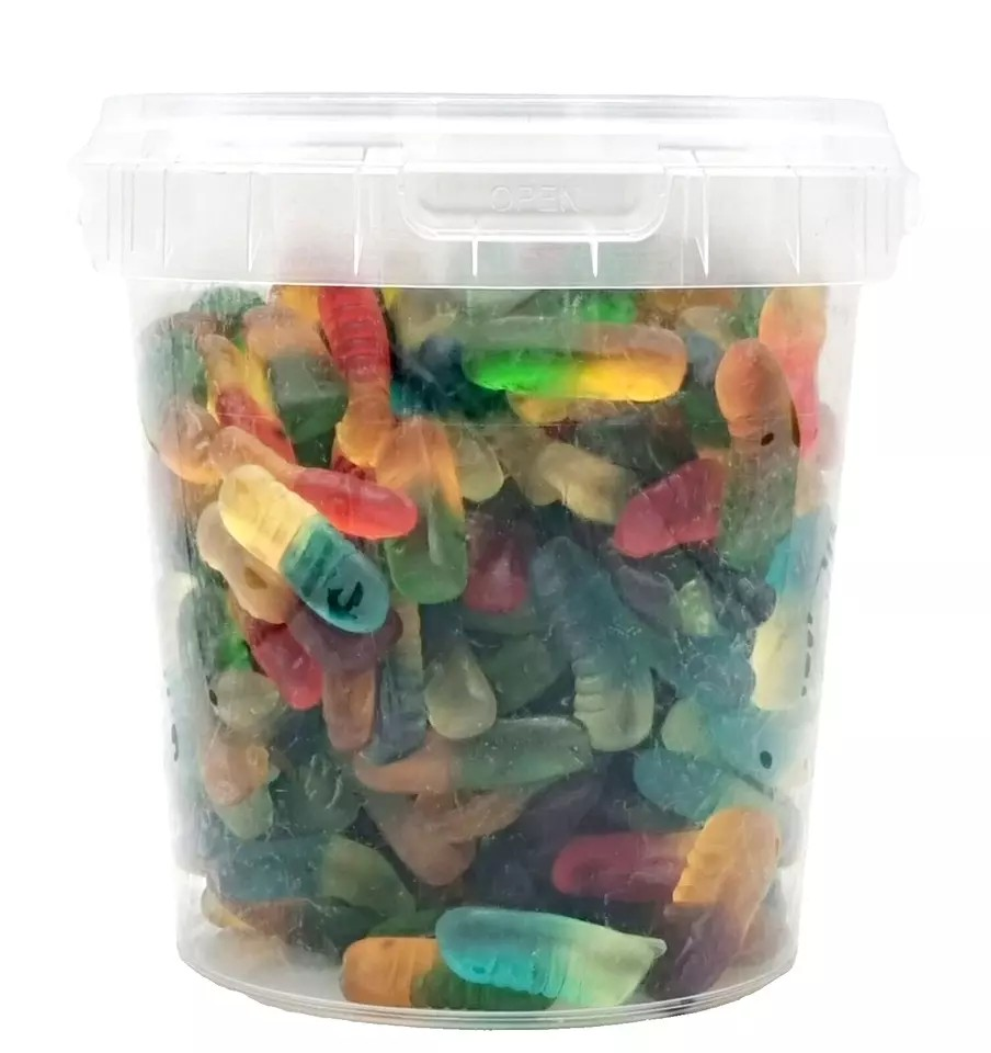 500g Jelly Little Worms - Halal Jellies - Aladdins Sweets Tubs