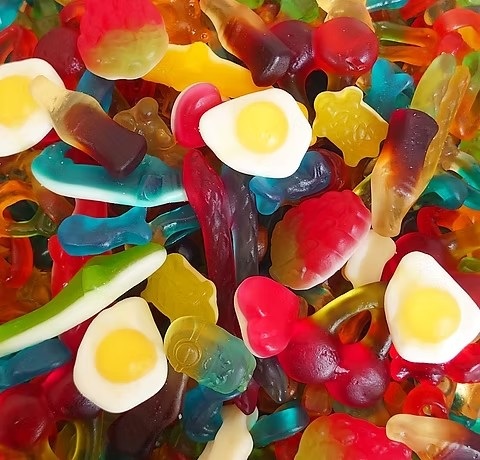 2 x 1kg Fizzy & Jelly Halal Sweets Mix - Aladdins Sweets - Assortment of both, Pick n Mix