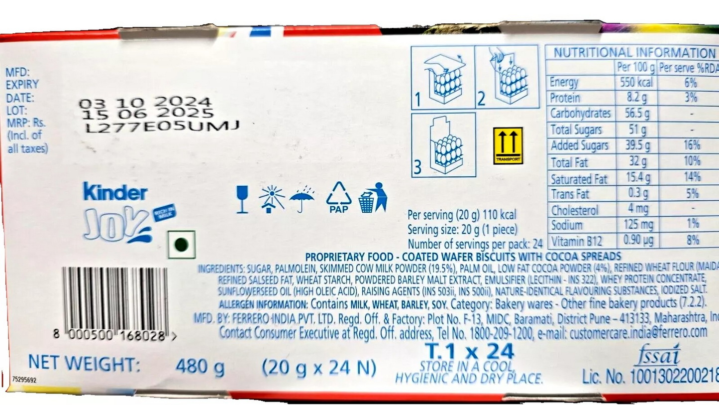 Kinder Joy Dinosaur Adventure 20g (Expiry 15/06/2025) | Pack of 24 I Chocolate Surprise Egg Easter