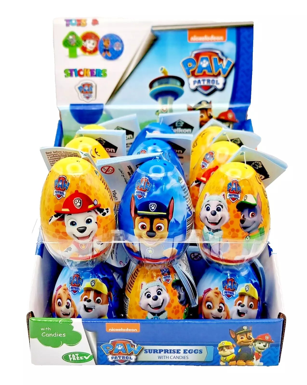PACK OF 18 HALAL PAW PATROL SURPRISE EGGS RELKON