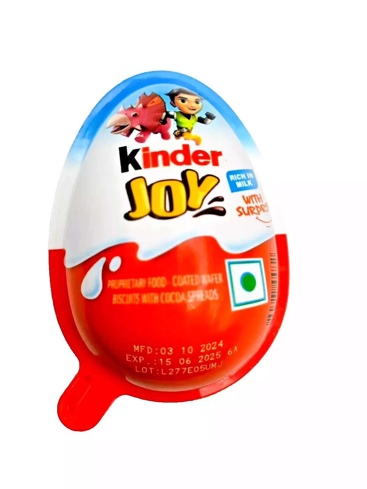 Kinder Joy Dinosaur Adventure 20g (Expiry 15/06/2025) | Pack of 24 I Chocolate Surprise Egg Easter