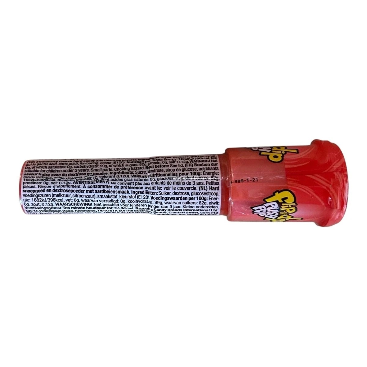 12 x 25g Flip n Dip Push Pops - Lollipops - Cola, Strawberry & Raspberry Flavour Sherbet