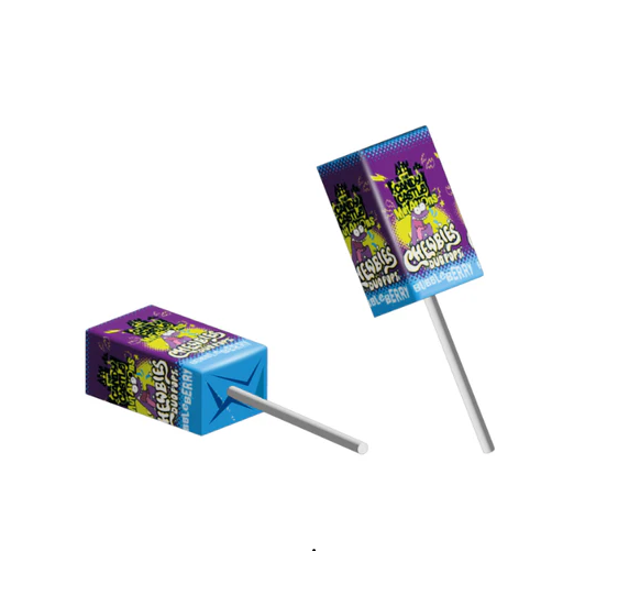 30 x 10g Sour Chewbies Duo Pops - Assorted Flavours - Retro Drumstick - Chewy Lollipops -