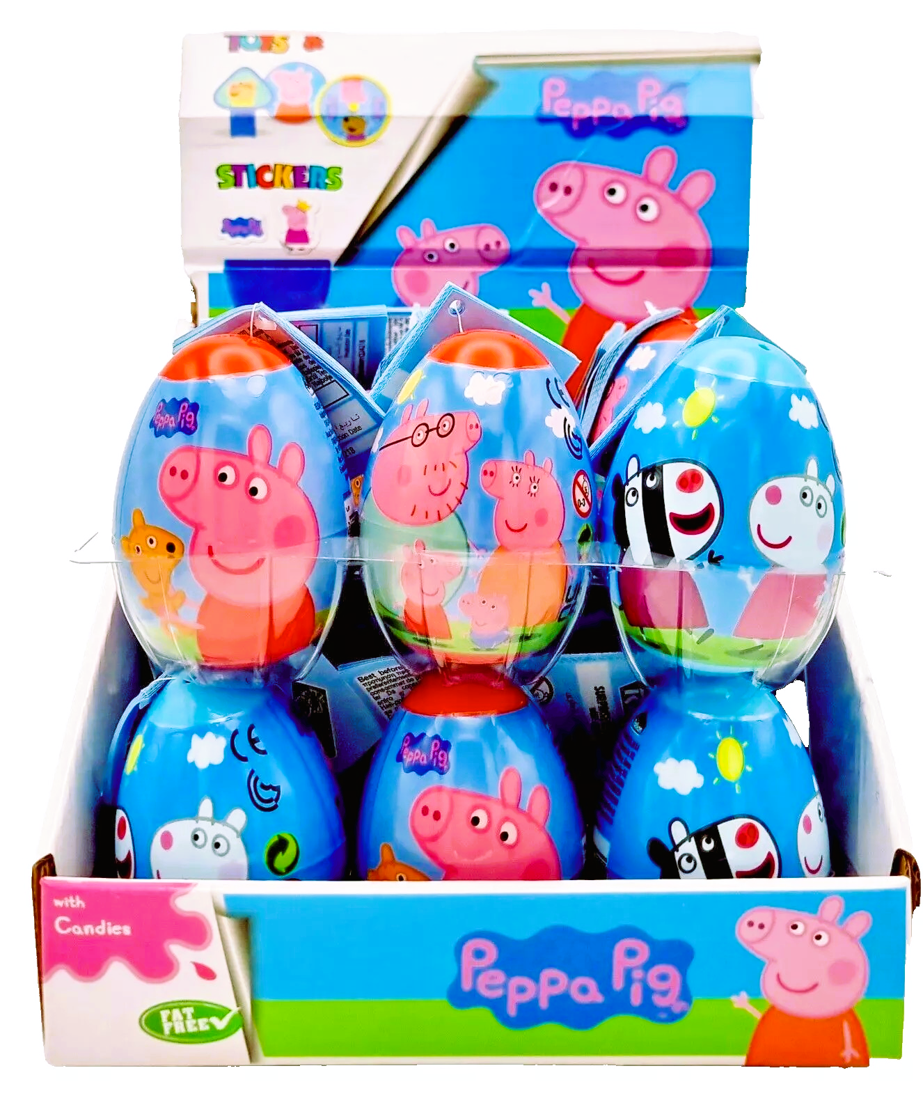 PACK OF 18 PEPPA PIG HALAL SURPRISE EGGS