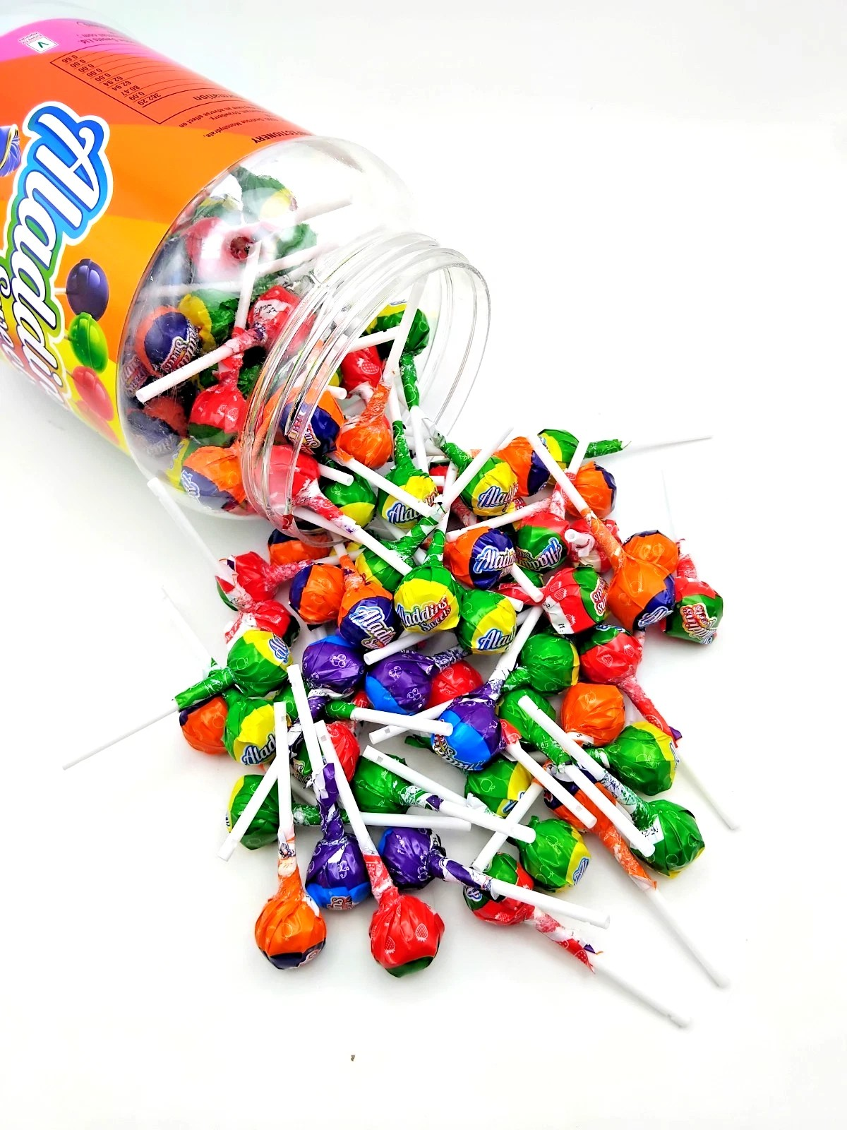 120 x Lollipops - Aladdins Sweets - Assorted Fruit - Kids Party Favour Bags Gift - Halal