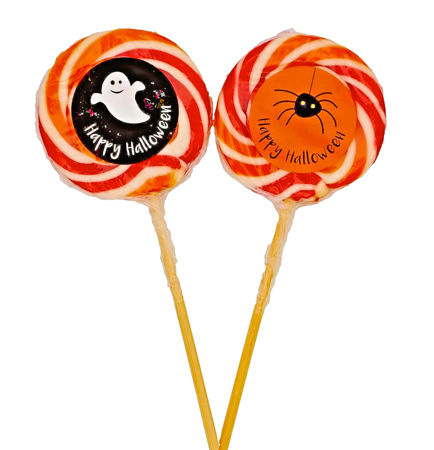 Halloween Lollipops Large Fruity Trick or Treat Lollies - Halal Vegan Vegetarian Candy Sweets