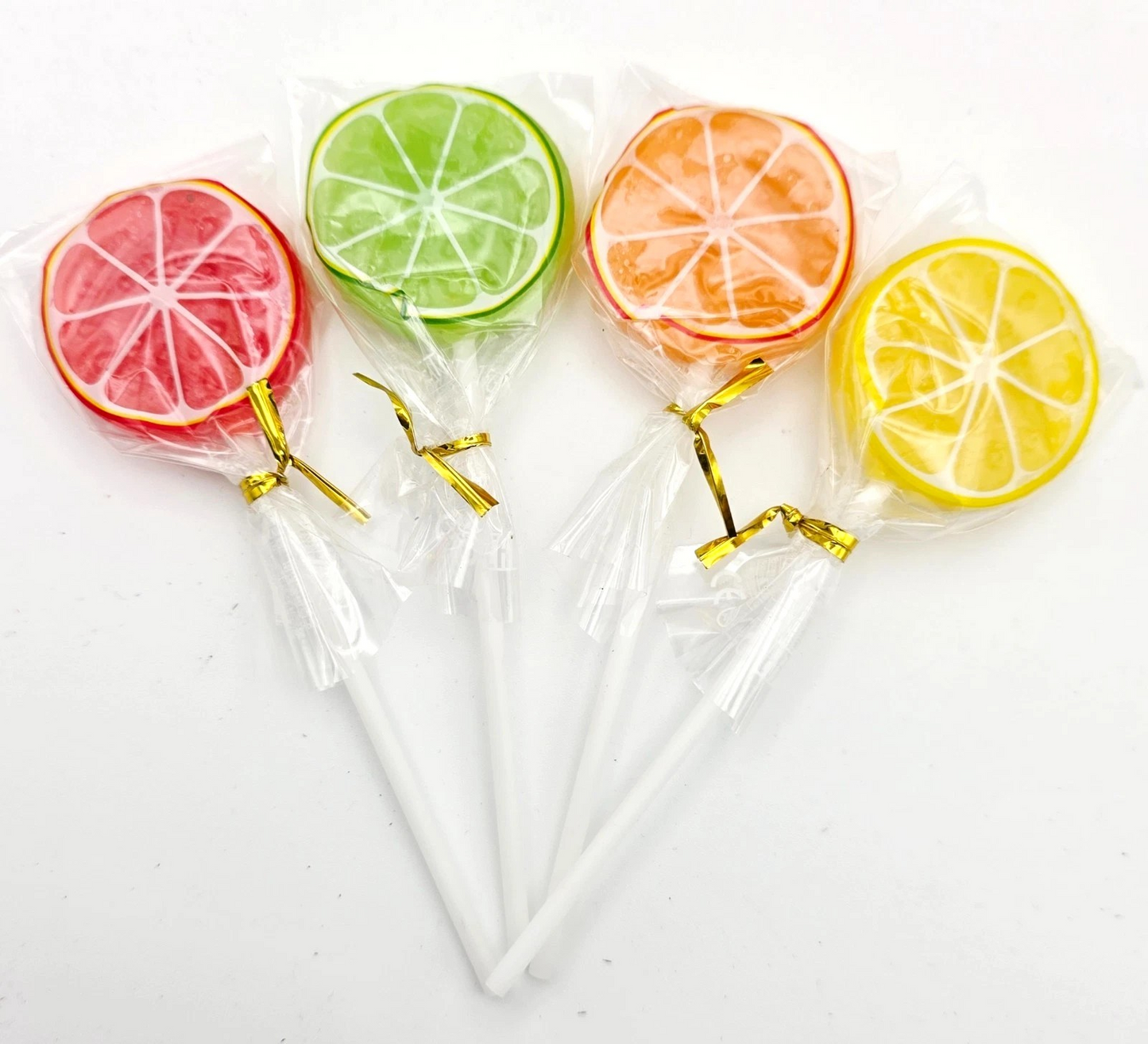 Pack of 30 Halal Fruit Lollipops - Mixed Fruit Shaped