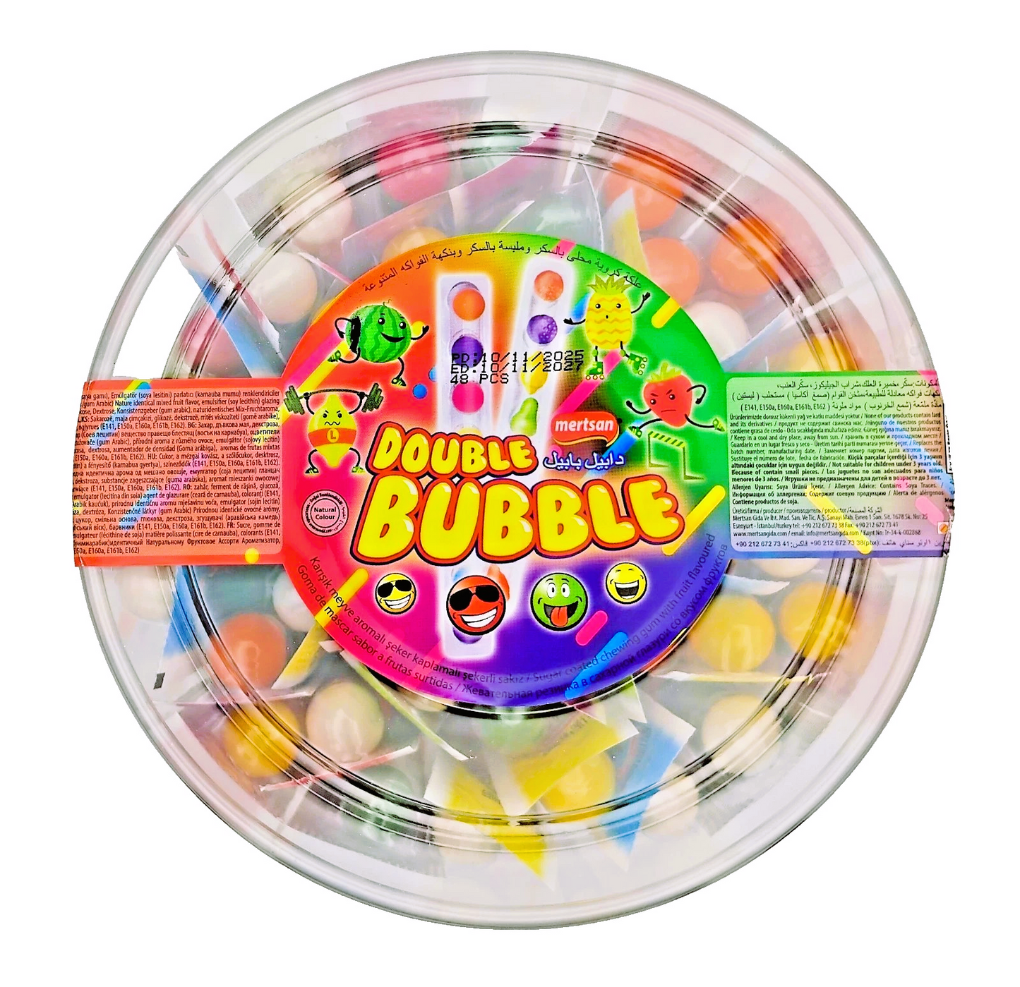 Bubblegum Ball Strips - 48 Pack Retro Gum Balls | Party Bag Fillers