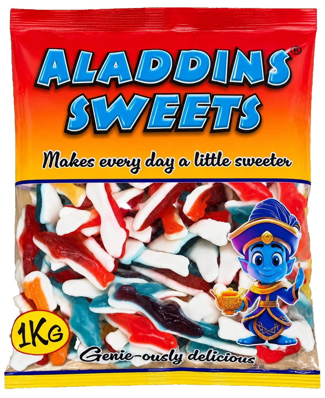 1kg Jelly Dolphins Halal gummy | Aladdins Sweets Jellies