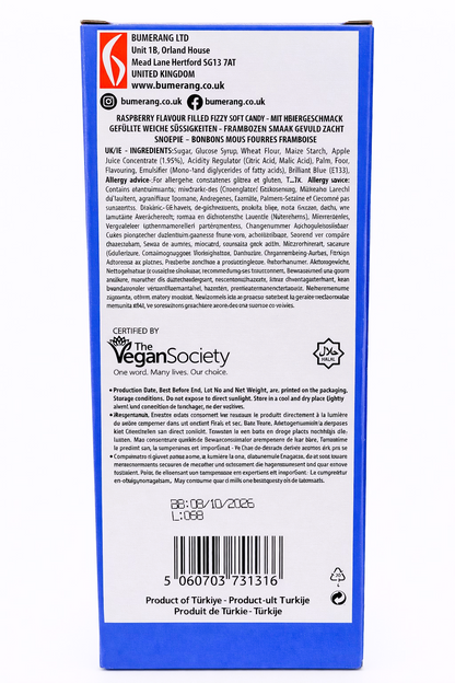 Pack of 12 x 150g Gummy Land Fizzy Raspberry Pencils - Halal - Vegan