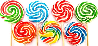  Halal RonRon Lollipops Rainbow Swirly Lollies