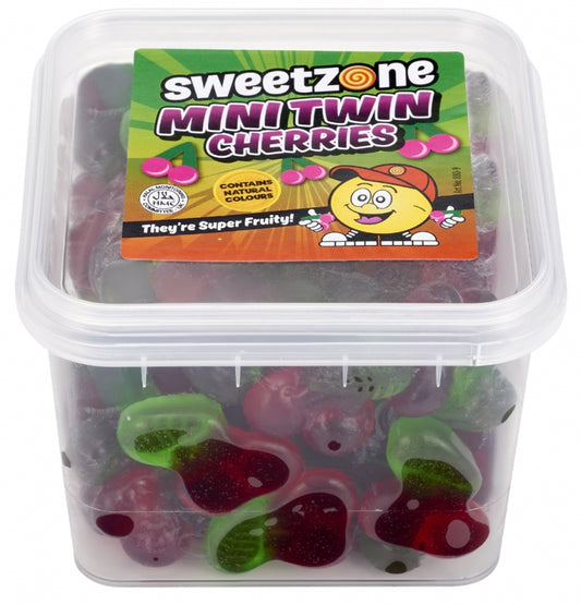 PACK OF 24 HALAL SWEETZONE MINI TWIN CHERRIES  MINI TUBS