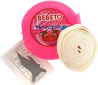 PACK OF 24 BEBETO LARGE BUBBLE GUM ROLL HALAL