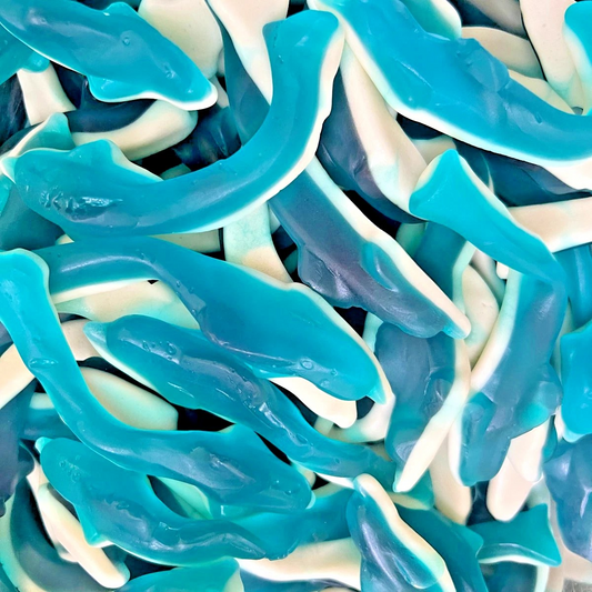 1kg Large Blue Jelly Sharks Bag - Halal Jellies |Aladdins Sweets