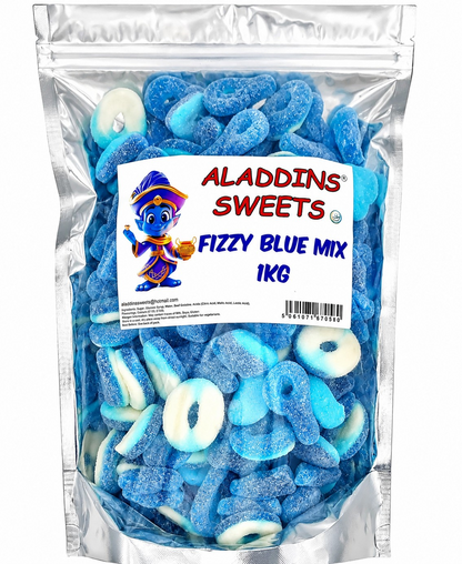 1kg Halal Fizzy Blue Jelly Sweets Pick n Mix Bulk Bag Assorted Jellies -Aladdins Sweets