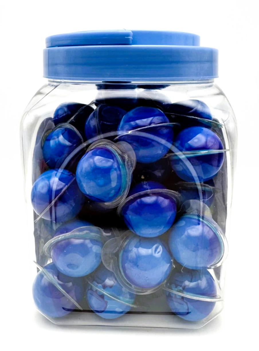 Blueberry Gummy Juicy Filled Sweets 50 x 18g Jar Halal Kids Party Bags Fillers