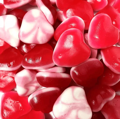 1kg Bag Jelly & Foam Hearts Halal Aladdins Sweets