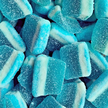 1kg Halal Fizzy Sour Jelly Blue Raspberry Slices Aladdins Sweets