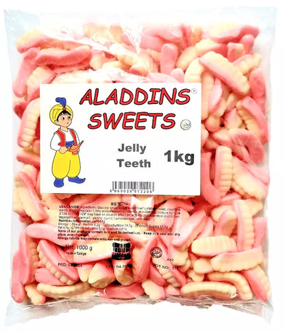 1kg Jelly Foam Teeth Halal - Aladdins Sweets - Gummy Chewy