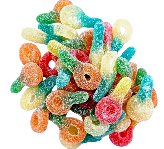 1kg Halal Fizzy Sour Jelly Mixed Dummies Aladdins Sweets1