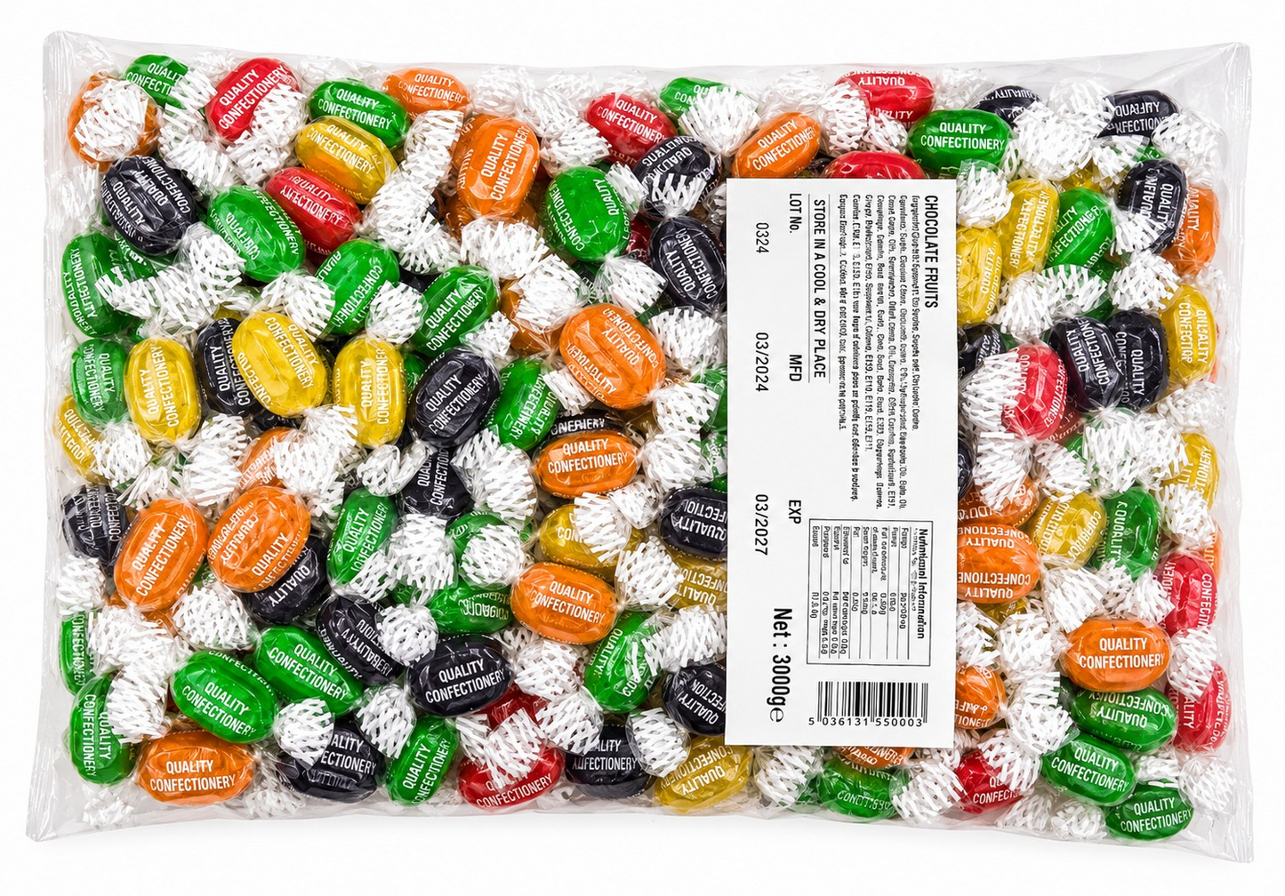 Chocolate Fruits Boiled Sweets with Chocolate Centre | Retro Pick N Mix Candy | Bulk Buy 500g Tub, 1kg & 3kg Bags | Aladdins Sweets