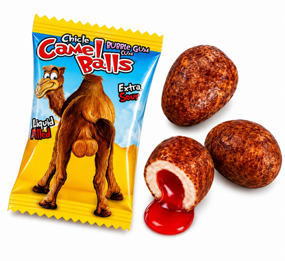 Fini Camels Balls Liquid Filled Bubblegum Retro Sweets & Candy 200 Pieces