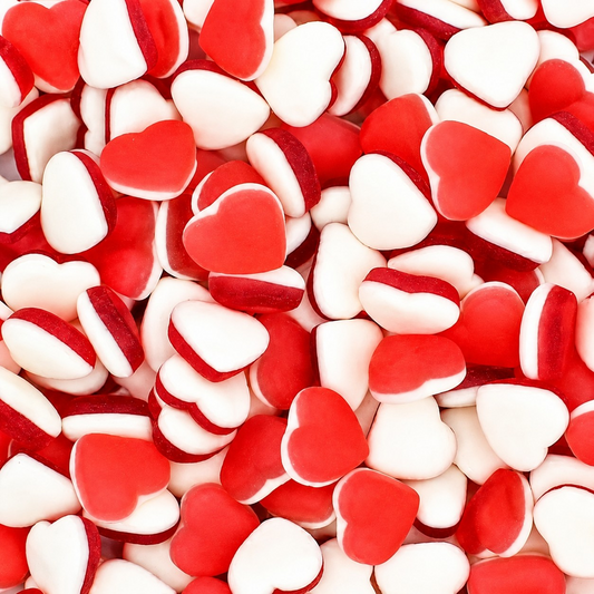 1kg Bag Jelly & Foam Hearts Halal Aladdins Sweets