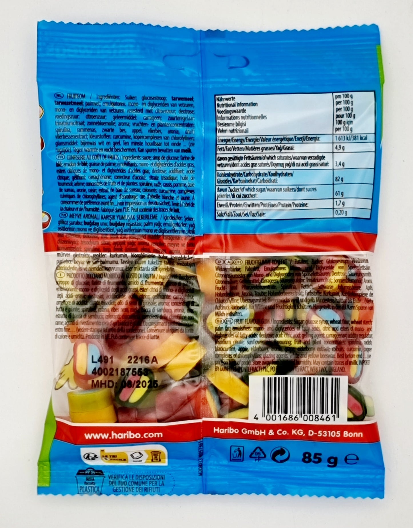 Haribo Balla-Bites Sweet Gummy Jellies 85g bags Vegetarian (Halal suitable) Kids Party Bags