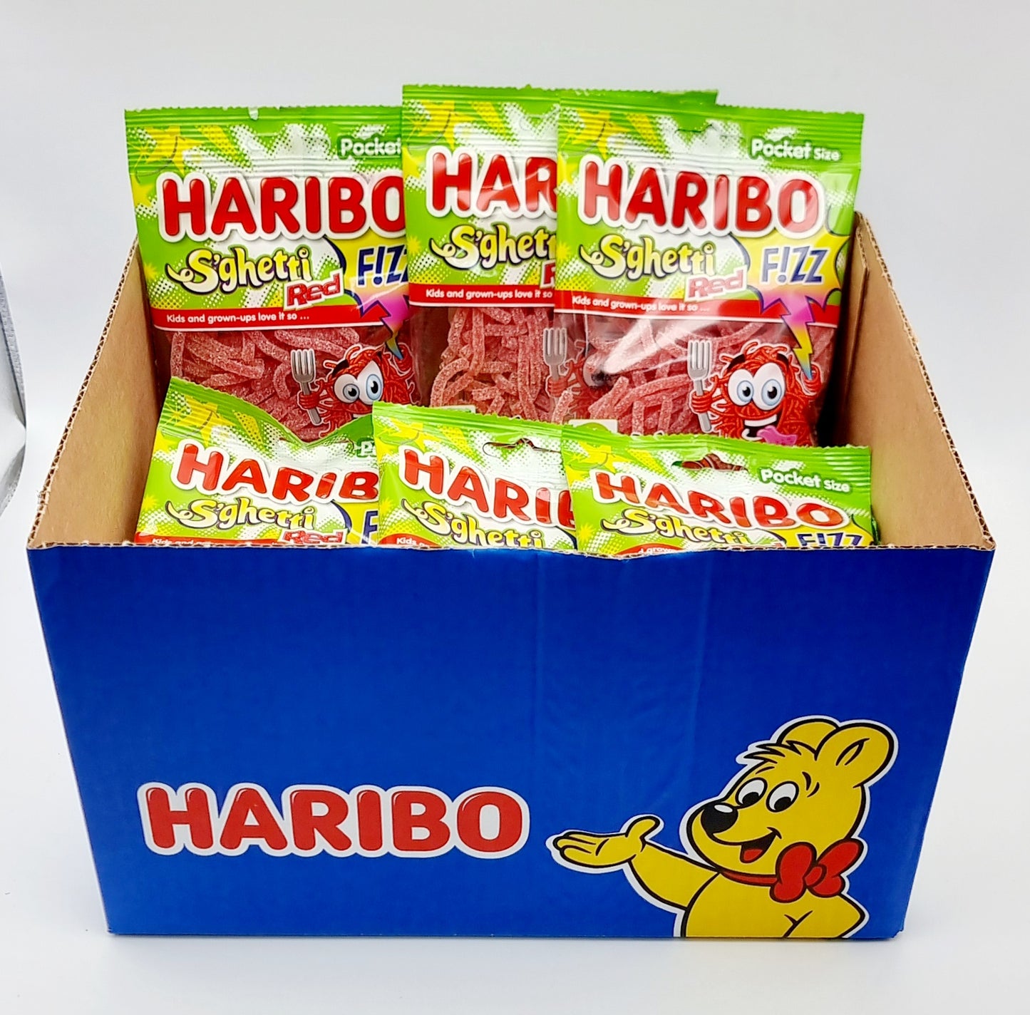 Haribo Spaghetti Red Sweet Gummy Jellies 70g bags Vegetarian (Halal suitable) Kids Party Bags